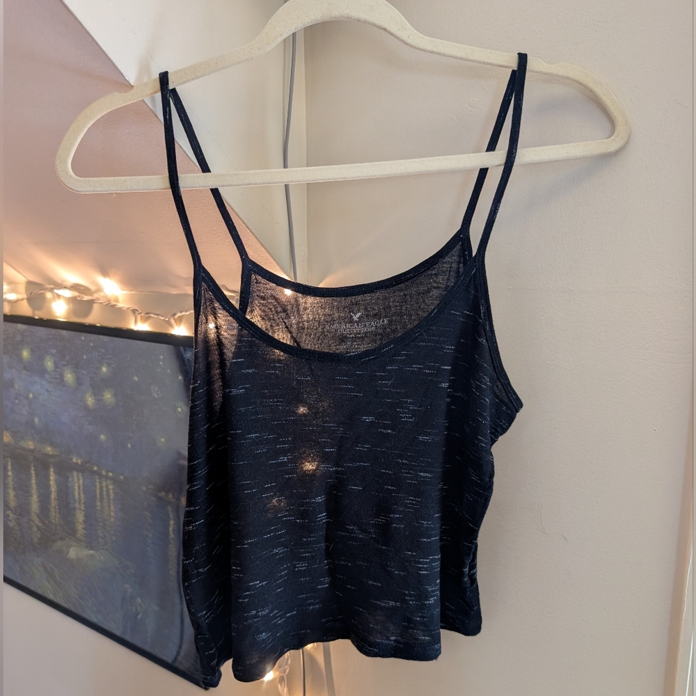 Lightweight Black Strappy Tank Top